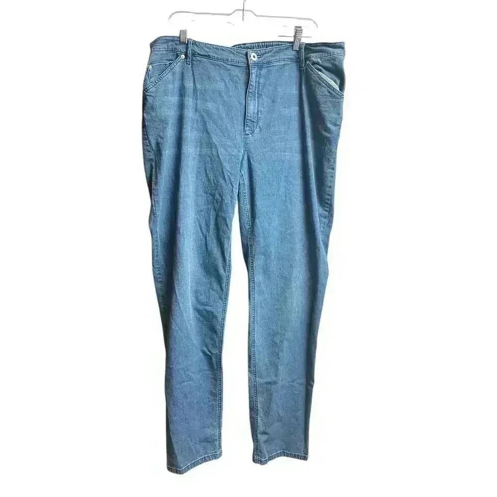 J.Jill Denim Tried & True Fit Straight Leg Jeans Size 18 Tall Medium Wash